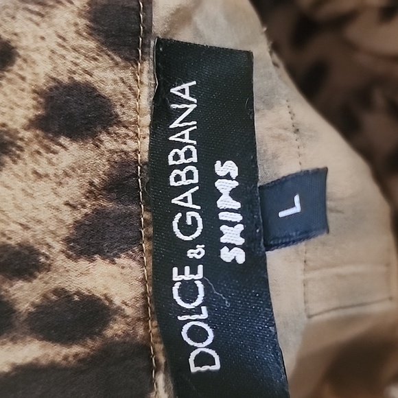 Dolce & Gabbana x SKIMS Silk Leopard Pajama Set Size L Limited Edition - Picture 3 of 10